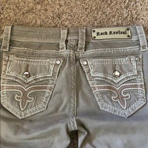 Rock Revival Khaki pants 28 skinny jeans stretchy